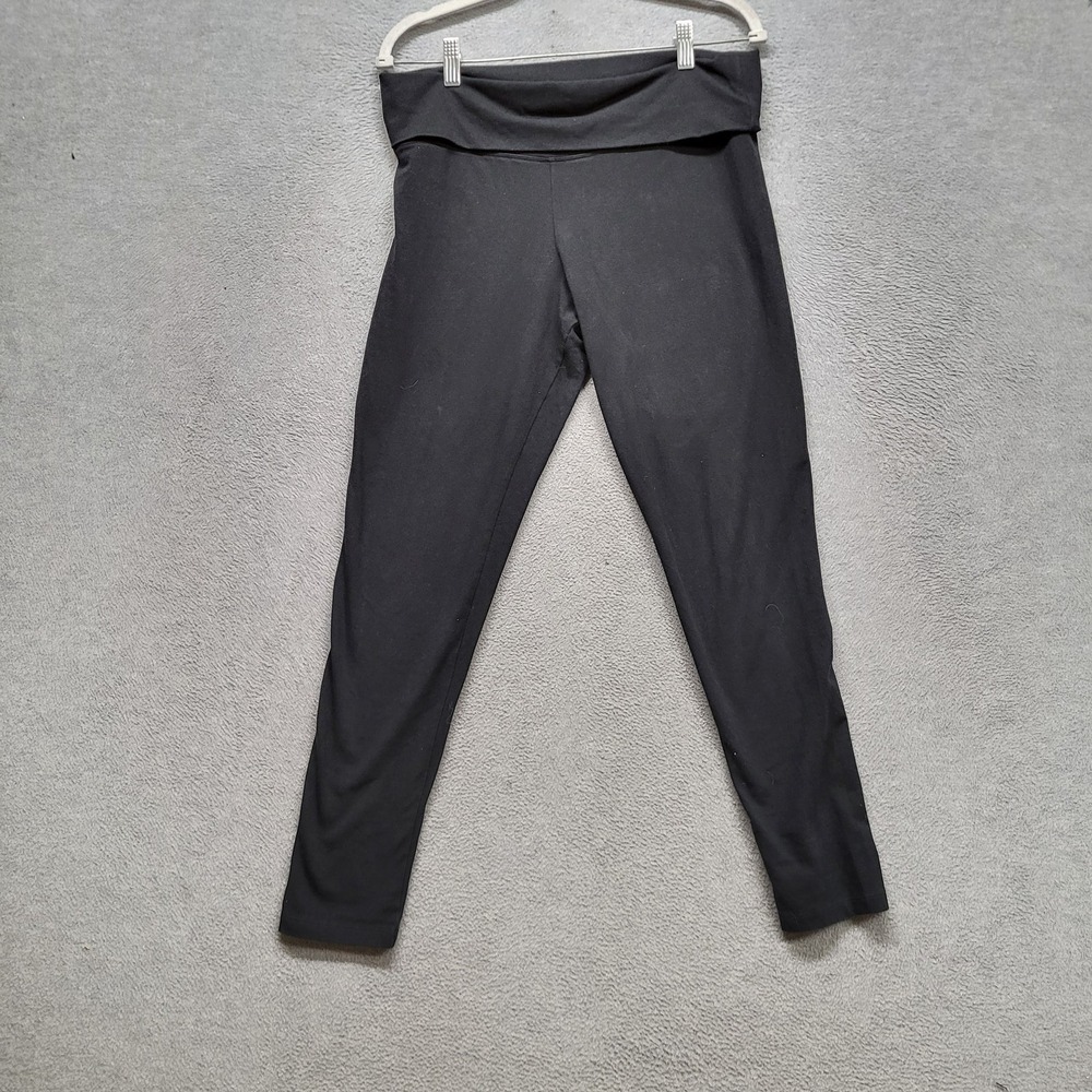 PINK Women Activewear Pants L Black Yoga Legging Logo 28" Inseam